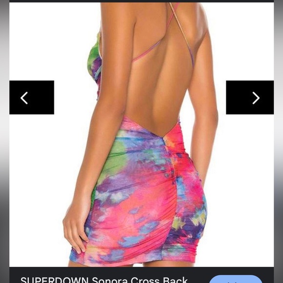 Superdown Sonora Cross Back Dress in Multi NWT - Picture 2 of 6